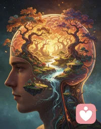 ♥你的大脑从来不是一个空白容器，而是一片精神旷野。
♥世人迷恋头顶的浩瀚星空，却忽略了自己的隐秘仙境。配图