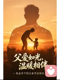 父爱如山沉默，亦如微光相伴🌇
很多父爱不善言辞，藏在默默扛起的重担里，藏在隐忍不发的疲惫中。
长大后才懂，父亲也会有压力、委屈与难言心事，只是习惯独自扛下一切。
愿每一位奔波负重的父亲，都能被温柔体谅；心有烦闷，亦可寻一处安心倾诉，卸下一身疲惫。
祝所有父亲，节日快乐，安康顺遂✨配图