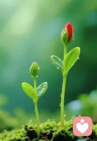 破土，抽芽，带着朝露与微光。
哪怕慢一点，也在向着光亮生长。
你也一样，你的重生，温柔又有力量。配图