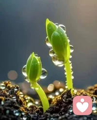 新生，自有力量
黑暗的泥土里，没有一蹴而就的奇迹，只有默默扎根的坚持。
你带着晨露的清透，顶着所有未知与迷茫，破土而出的那一刻，本身就是最动人的力量。
不必借谁的光，不必怕路漫长，向上生长，就是你自带的锋芒。配图