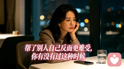 帮了别人自己反而更难受,你有没有过这种时候
