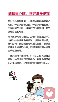 感情里心软，终究满身伤痕配图