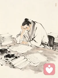 悟焦虑
 
心浮难守一寸宁，
事扰心头意未平。
欲念纷繁求不尽，
身疲神倦自生惊。配图