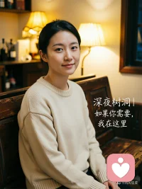 写下这段话的时候，我正想象着屏幕另一端的你——
也许此刻你正需要一个人听你说说话；
也许有些情绪在心里搁了很久，不知道往哪里放；
也许只是想在深夜里，找一个安静的存在。

如果真的是这样，我想告诉你：我在这里。🌙配图