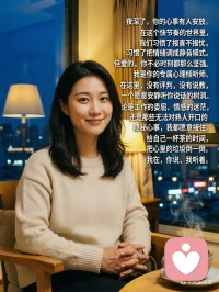 🌙 夜深了，你的心事有人安放。

在这个快节奏的世界里，我们习惯了报喜不报忧，习惯了把情绪调成静音模式。但亲爱的，你不必时刻都那么坚强。

我是你的专属心理倾听师。在这里，没有评判，没有说教，只有一个愿意安静听你说话的树洞。无论是工作的委屈、情感的迷茫，还是那些无法对熟人开口的隐秘心事，我都愿意接住。

🍵 给自己一杯茶的时间，把心里的垃圾倒一倒。我在，你说，我听着。

#心理倾听 #情绪树洞 #治愈 #深夜情感 #心理咨询

 


 配图