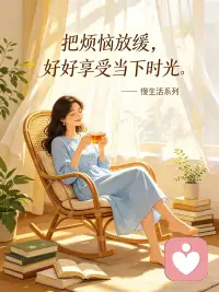 把烦恼放缓，好好享受当下时光配图