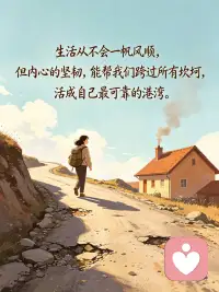 生活从不会一帆风顺，但内心的坚韧，能帮我们跨过所有坎坷，活成自己最可靠的港湾。配图