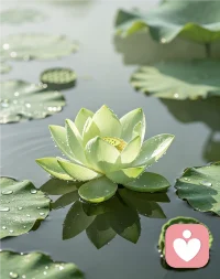 莲未动，香先至。

脉轮在呼吸间悄然校准，舞动是身体与能量的对话。

以为在疗愈他人，回头才发现——
光先照进了自己。

绿莲不说美，它只是在那里，
完整地，安静地，成为自己。
心有山海，静而无边。
像极了我们本来的样子。配图