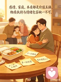 经营家庭与感情，底层是价值交换：一是现实利益扶持，二是温柔情绪滋养。
长久关系的秘诀，从来不是改变对方，而是降低期待、放大欣赏。多看对方身上的闪光点，常怀感恩，真心表达，日子才能安稳长久。配图