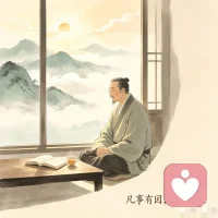 世间万事，皆有因果，没有突如其来的劫难，只有日积月累的积攒。见他人之困境，自省自身；见他人之顺遂，虚心学习。往后余生，修心养性，舒展情绪，善待自己，平安即是圆满。