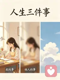 人生在世，其实就分三件事：我的事、他人的事、老天的事。

我的事：只要不触犯法律、不损害别人的利益，我想做什么、选择怎么做，都是我的权利，和旁人无关。

他人的事：这不属于我管辖的范围，不去插手、不去干涉。

老天的事，这更是我们人力无法掌控的。

所以每当纠结犹豫时，先分清这件事到底归属于哪一类。想明白这一点，内心就会变得笃定。

如果确定是自己的事，那就坦然去做。你有选择的权利，别人无权干涉，不必反复内耗、自我否定，也不用总担心别人会怎么议论你。配图
