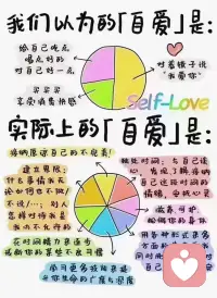 爱自己不等于用包包、大餐、奶茶、漂亮衣服犒劳自己，这些只是外在的物质满足。真正的自爱，是深度接纳内在：哪怕做错事情，也试着看见行为背后的情绪与感受，不再苛责、怪罪自己。

老公爱你，也不在于生日送名牌服饰，不在于下班下厨、过节发520红包。真正的爱，是他手头不宽裕，也舍得花钱为你准备礼物；身心疲累，看见你的辛苦，依旧心疼你、愿意帮你把衣服凉了。发自内心的在意，才是真爱，而非流于表面的行为。