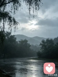 天空被厚厚的阴云遮盖，整个世界都暗了几分。风慢悠悠地吹着，少了往日的燥热，走在路上，只觉得周身清清凉凉的。配图