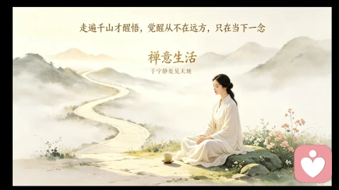 走遍千山才醒悟，觉醒从不在远方，只在当下一念
