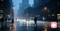 今晚我的城市下雨☔️配图