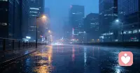今晚我的城市下雨☔️配图