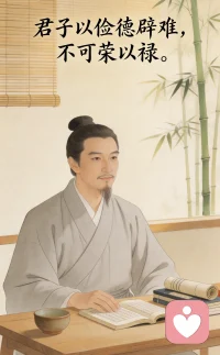 为什么现在很多人明明赚得不少，却活得特别累，甚至风险一来就扛不住？两千年前的《易经》里，早把答案说透了。

原文：“君子以俭德辟难，不可荣以禄。”

这句话的意思是，君子靠节俭的品德来躲避祸患，而不是去追求荣华富贵和功名利禄。

你千万别误会，以为这是教人过苦日子。其实，这里的“俭”不只是省钱，更是对欲望的节制。过分追求“荣以禄”，就是被职位、薪水这些表面的光鲜所绑架。位置坐得越高，欲望越膨胀，一旦大环境变化，爬得越高摔得越重。这就是不懂得“辟难”。

真正的安稳，不是看你风光时能赚多少，而是看你低谷时能不能“守”住。降低不必要的物欲，收敛过度的锋芒，用“俭”去修炼内核，这才是普通人最大的远见。
少一点对浮华的追逐，多一点对德行的积蓄。守得住平淡，才接得住长久。你认同吗？配图