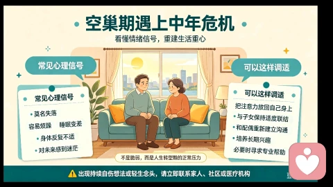 子女离家，人到中年，如何跨过双重心理关口？——聊聊空巢叠加中年危机的心理调适