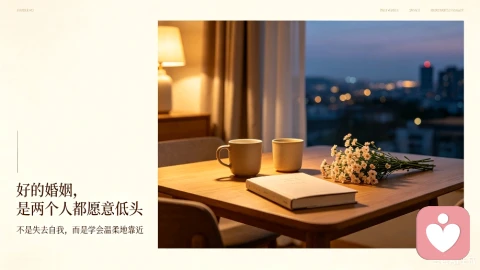 好的婚姻,是两个人都愿意“低头”