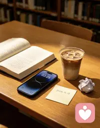 “学了一天，又好像什么都没学。”

翻开书就想看手机，
看完手机又后悔。
图书馆坐了一整天，
脑子里演了八集连续剧。

你不是懒，你是太累了。
这种累，不是睡一觉能解决的。

我在这，听你说。🧠配图