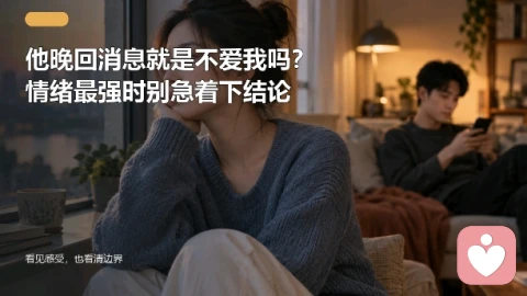 他晚回消息就是不爱我吗？情绪最强时别急着下结论