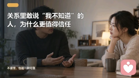 关系里敢说“我不知道”的人，为什么更值得信任