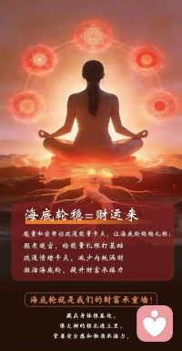 很多人留不住财，根源就在海底轮！
海底轮是身体的根基，就像大树的树根，根不稳，钱来了也守不住。
宫寒、容易焦虑内耗、总存不下钱，都是海底轮能量堵了。
把海底轮疏通扎根，补足底气安全感，自然稳稳接住财富～配图