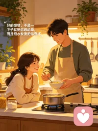好的感情，不是一下子就把你感动晕，而是细水长流把你宠坏