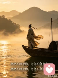 外物可用不可贪，心念可观不可执。
​一半烟火取用，一半清醒观心，便是庄子的自在。配图