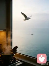 家禽有粮近锅边
海鸥无食自由飞

辩证思考：不否定任何一种活法，只讲“代价匹配”；看见，馈赠”背后的捆绑，把生存寄托别人的投喂；哪怕饥寒奔波，也更爱长空海风。家禽恋一食，海鸥恋天地，人各有心性