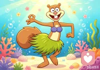 第一次有人说我像海绵宝宝的珊迪