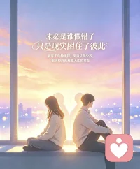 未必是谁做错了，只是现实困住了彼此，爱有千百种模样，圆满只是少数，相遇和别离都是人生的常态，不必强求一个结果，接纳感情里所有的不完美。