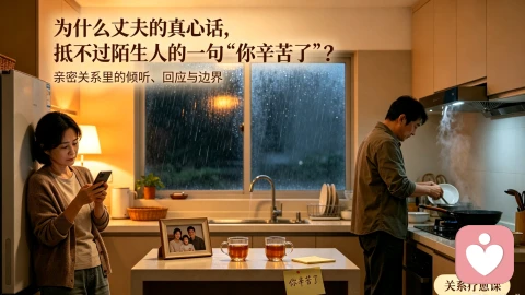 为什么丈夫的真心话,抵不过陌生人的一句“你辛苦了”?