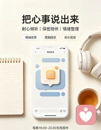 很多崩溃都是无声的。
没人懂你的压力，没人分担你的情绪，只能自己一点点硬扛。
你不必独自撑下所有风雨。
找个温柔的倾听出口，卸下疲惫、清空心事，好好拥抱自己。🌙