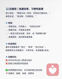 一张图看懂❗️你是哪种依恋类型 ~