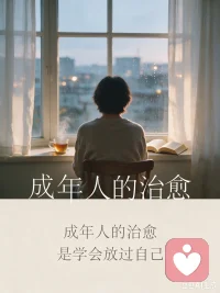 成年人的治愈，从来不是大彻大悟，而是学会放过自己。那些无人知晓的委屈，那些咬牙硬扛的时刻，终会在慢慢自愈里，归于平静。好好善待一路走来，辛苦的自己。