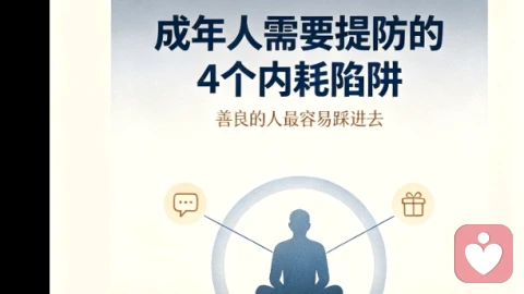成年人需要提防的4个内耗陷阱,善良的人最容易踩进去