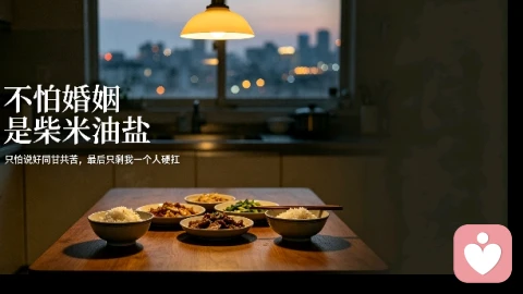 不怕婚姻是柴米油盐，只怕说好同甘共苦，最后只剩我一个人硬扛