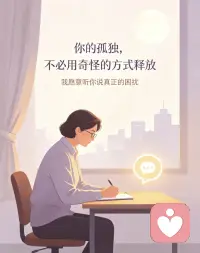 最近遇到很多带着猎奇、低俗话题来闲聊的朋友，我其实明白，很多时候刻意寻找这类话题，只是内心积压了太多无处安放的情绪、长久的孤单，找不到合适的出口，才会用错位的方式发泄自己。

不必用猎奇的方式填补空虚。如果你心里压抑、孤单、有解不开的心结，我愿意安安静静倾听你的真实心事，陪你梳理情绪，找到更舒展、体面的方式释放内心的疲惫
