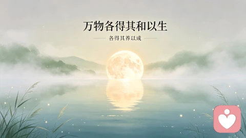 万物各得其和以生，人生最好的状态是身心调和