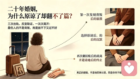 二十年婚姻反复内耗：原谅却不翻篇，是亲密关系最痛的枷锁