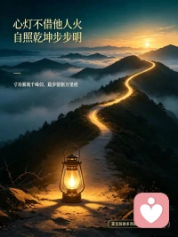 心灯不借他人火，自照乾坤步步明。
志在青云终不坠，身经风雨亦难倾。
寸功累就千峰仞，跬步驰驱万里程。
莫言前路多荆棘，自有锋芒破雾行。