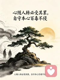 心随人转，必受其累
自守本心，百毒不侵