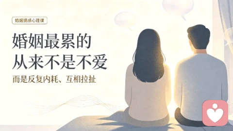 婚姻最累的从来不是不爱，而是反复内耗、互相拉扯