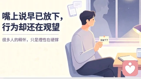 嘴上说早已放下，行为却还在观望：很多人的释怀，只是理性在硬撑