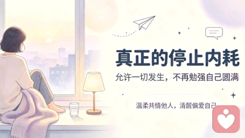 真正的停止内耗:允许一切发生,不再勉强自己圆满