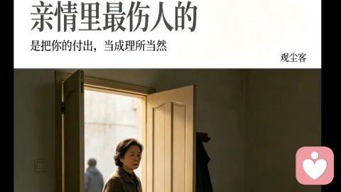 亲情里最伤人的,是把你的付出,当成理所当然