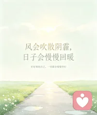 人生没有必须圆满的剧本，偶尔低落、偶尔迷茫，都是常态。不必逼自己面面俱到，接纳自己所有脆弱与不完美。风会吹散阴霾，日子会慢慢回暖，好好拥抱自己，一切都会慢慢变好。配图