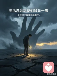 纵使万般难熬，仍要为自己活着
 
生活总会遇到对的、错的、好的、坏的。命运时常猝不及防给予我们致命一击，压得人喘不过气。它一次次重击我们的软肋，逼迫我们直面狼狈、认清现实，甚至残忍地让人产生错觉：这辈子就这样了，熬不出头、没救了。
 
可就算生活反复掌掴、反复推翻希望，我们也千万不要放弃。
 
人这一生，不是为圆满别人，而是为成全自己。我们降生在这世间，本身就是独一无二的存在，自带价值、自带意义。生活不会永远阴雨连绵，低谷总会过去，黑暗终会退场。我们唯一要做的，就是咬牙坚持、好好活着，在颠沛流离里稳住自己，在满目疮痍里尽力活得热烈、活得精彩，永远不被生活的风雨彻底打倒。
 
我始终希望，饱经内耗与痛苦的你，能好好爱惜自己，永远对生活保留一份温柔的期待。
 
抑郁是吞噬情绪的黑洞，困住灵魂、困住快乐，让人身处光明也满目黑暗；但它也是一束倔强的光，它让你比任何人都更通透、更善良、更懂得珍惜活着的每一分一秒。
 
这世间最勇敢的活着，从来不是无坚不摧，而是明明崩溃千万次，依然选择坚持、依然舍不得人间。
 
太多深陷情绪深渊的人，都在拼命硬撑。他们不是不痛，只是习惯了隐忍；不是不累，只是无人可依、无人可诉。绝大多数抑郁的人，从来不是为自己而活，是为了爱自己的人、牵挂自己的人，咬牙苦苦支撑。
 
他们拥有极强的自愈力和自控力，最擅长伪装。悄悄藏起崩溃、压住眼泪、消化绝望，把所有无助、痛苦、挣扎全部留给深夜的自己。
 
白天依旧按时生活、认真做事、承担责任，在所有人面前维持着“一切安好”的模样。笑着回应家人，从容面对生活，没人知道，他们的内心早已千疮百孔、摇摇欲坠。
 
外人只看得到你的平静、你的懂事、你的正常，
却看不到你深夜的窒息、无声的眼泪、反复拉扯的生死念头。
 
可亲爱的你，请记住：
懂事不是你的宿命，硬撑不是你的义务。
 
你不必一直坚强，不必永远体面，不必为了任何人伪装快乐。痛苦可以流露，脆弱可以存在，崩溃可以允许。
 
人生最顶级的治愈，是终于敢善待自己、接纳自己。
允许自己情绪反复，允许自己暂时低落，允许自己走得慢一点、停一停歇一歇。
 
黑暗会散，阴霾会退。
熬过无人问津的风雨，你终将成为自己的光。
 
就算全世界都不懂你，
你也要好好拥抱、好好救赎那个拼尽全力的自己！配图