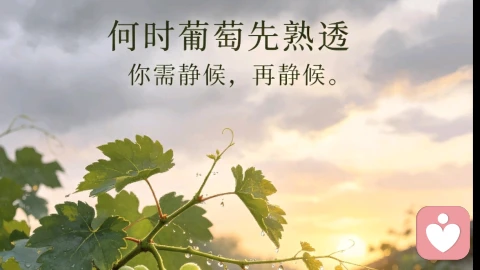静候熟透,静待春来